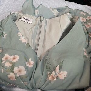 JJs House Floral Midi Dress in Mint Green